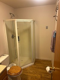 Guests may shower and use the laundry at the main house (fee).